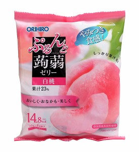 ★まとめ買い★　オリヒロ　ぷるんと蒟蒻ゼリーパウチ　白桃　20ｇ×6個　×24個【イージャパンモール】