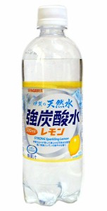 ★まとめ買い★　サンガリア　伊賀の天然水　強炭酸水レモンＰＥＴ　５００ＭＬ　×24個【イージャパンモール】