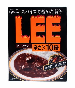 ★まとめ買い★　グリコ　LEEレトルトカレー 辛さ10倍　180g　×30個【イージャパンモール】