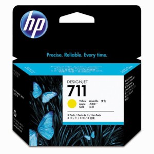 HP HP711 インクカートリッジ イエロー 29ml/個 染料系 1箱(3個)
