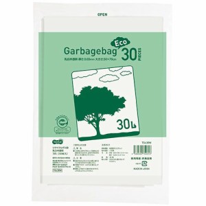 リサイクルポリ袋 乳白半透明 30L 1パック(30枚)