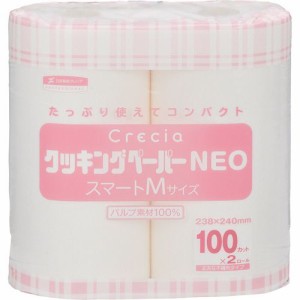 日本製紙クレシア クレシア クッキングペーパーNEO スマートMサイズ 100カット/ロール 1パック(2ロール)