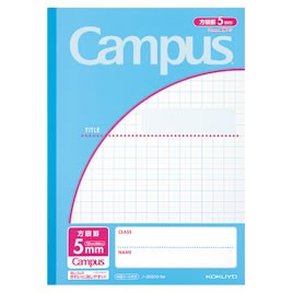 キャンパスノート１０ｍｍ方眼（５冊）【返品・交換・キャンセル不可】【イージャパンモール】