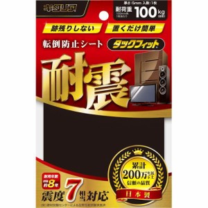 耐震粘着固定マット タックフィット 家具類用 100mm角 1枚