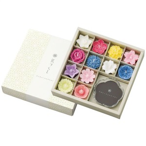 【送料無料】カメヤマ　花型キャンドル・グラスセット（植物性）　Ｔ９６２０−０７−００【ギフト館】