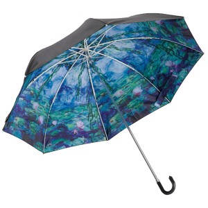 【送料無料】晴雨兼用名画折りたたみ傘　ＡＵ−０２５０４（モネ　睡蓮）【ギフト館】