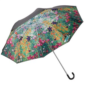 【送料無料】晴雨兼用名画折りたたみ傘　ＡＵ−０２５０６（クリムト　フラワーガーデン）【ギフト館】
