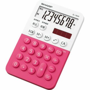 カラー・デザイン電卓 8桁 ミニミニナイスサイズ ピンク系 1台