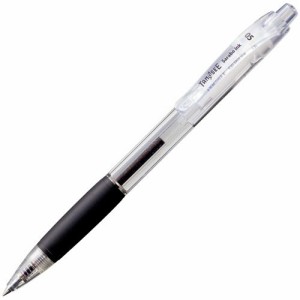 ノック式油性ボールペン(なめらかインク) 0.5mm 黒 (軸色:クリア) 1本