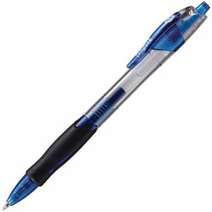 ノック式ゲルインクボールペン スリム 0.5mm 青 1本