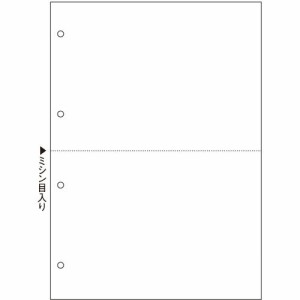 マルチプリンタ帳票(スーパーエコノミー) A4 白紙 2面 4穴 1冊(100枚)