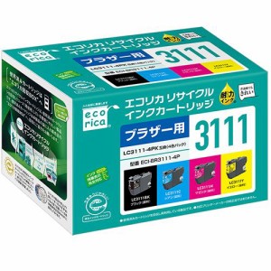 リサイクルインクカートリッジ 4色パック [ブラザー:LC3111?4PK互換] 1箱(4個:各色1個)