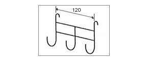 WAKI 3連フック〈クローム〉 EMP182【ホームセンター・ＤＩＹ館】