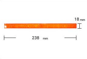 WAKI 反射リフレクター　Z-40　長方形　238×18mm 〈オレンジ〉【ホームセンター・ＤＩＹ館】