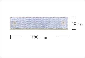 WAKI 反射リフレクター　Z-44　長方形　180×40mm 〈蛍光クリア〉【ホームセンター・ＤＩＹ館】