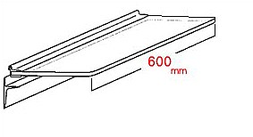 久宝金属　アルミレールガラス　600mm　　T-1522【ホームセンター・ＤＩＹ館】