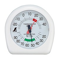 シンワ　温湿度計１２ｃｍ　Ｐ−２　チャーミーホワイト７０３８０【日用大工・園芸用品館】