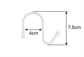 門扉・フェンス用　壁面プランターフック〈ホワイト〉75mmタイプ【ホームセンター・ＤＩＹ館】