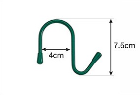 門扉・フェンス用　壁面プランターフック〈ダークグリーン〉75mmタイプ【ホームセンター・ＤＩＹ館】