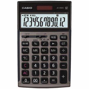 カシオ 本格実務電卓 日数＆時間計算 12桁 ジャストタイプ グレージュブラウン 1台