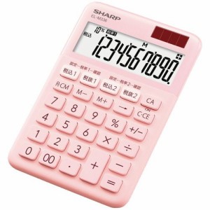 シャープ カラー・デザイン電卓 10桁 ミニナイスサイズ ピンク系 1台