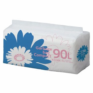 ゴミ袋 コンパクト 乳白半透明 90L 1パック(50枚)