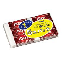 ハイポリマー消しゴムAin10 5+1 まとまるタイプ 1パック(6個)