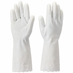 川西工業 ビニール手袋 薄手 ホワイト M 1双