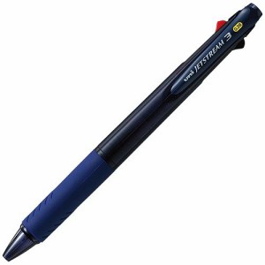 ジェットストリーム 3色ボールペン 0.38mm (軸色:透明ネイビー) 1本