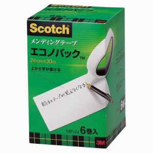 スコッチ メンディングテープ エコノパック 大巻 24mm×30m 紙箱入 1セット(60巻:6巻×10)