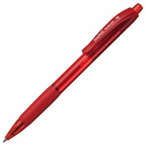 ノック式油性ボールペン(なめらかインク) 0.7mm 赤 1セット(10本)