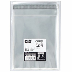 OPP袋 フタ・テープ付 CD用 130x155+40mm 1セット(1000枚:100枚x10パック)