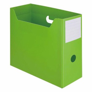 PP製ボックスファイル(組み立て式) A4ヨコ グリーン 1セット(10個)