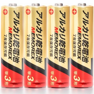 メモレックス・テレックス アルカリ乾電池 単3形 1セット(200本:40本×5パック)