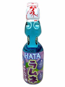 【送料無料】ハタ鉱泉(株)　瓶ラムネ　ブルーベリー味　200ml　×90本【代引不可】【イージャパンモール】