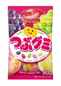 【送料無料】★まとめ買い★　春日井製菓　つぶグミ　８０ｇ　×6個【イージャパンモール】