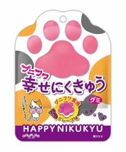 ★まとめ買い★　扇雀飴本舗　プニフワ幸せにくきゅうグミグレープ味　30ｇ　×6個【イージャパンモール】