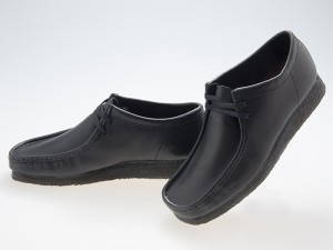 送料無料!!クラークス CLARKS ORIGINALS WALLABEE ワラビー BLACK LEATHER ブラック レザー #26155514 