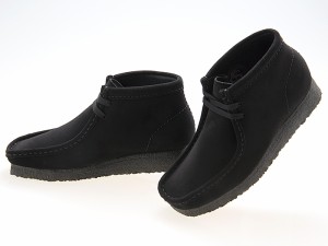 クラークス CLARKS ORIGINALS WOMENS WALLABEE BOOT ウィメンズ ワラビー ブーツ 黒 BLACK SUEDE ブラック スエード #26155521 