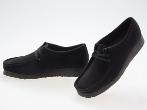 送料無料!!クラークス CLARKS ORIGINALS WALLABEE ウィメンズ ワラビー レディース 女性用 BLACK SUEDE ブラック スエード #26155522 