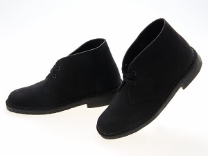 クラークス CLARKS ORIGINALS DESERT BOOTS ウィメンズ デザートブーツ レディース 女性用 黒 BLACK SUEDE ブラック スエード 26155524 