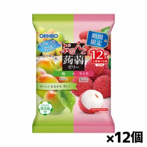 [オリヒロプランデュ]春夏数量限定 ぷるんと蒟蒻ゼリー梅+ライチ 各6個(12個入り)x12個