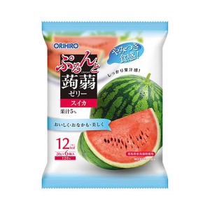 [オリヒロプランデュ]春夏数量限定 ぷるんと蒟蒻ゼリー スイカ 6個入りx1個