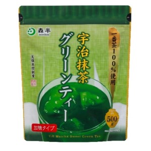 [共栄製茶]森半 宇治抹茶グリーンティー 500gx1個(粉末 加糖タイプ)