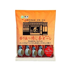 【共栄製茶】 森半 香り立つ焙じ茶オーレ 20袋 (粉末 ほうじ茶 ホット アイス)