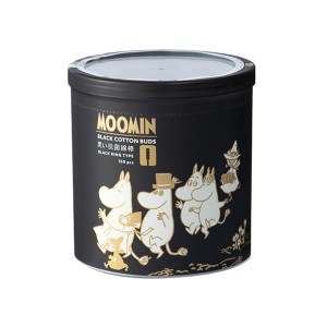 山洋 MOOMIN 黒い抗菌綿棒 150本(日本製 ムーミン 綿棒 かわいい)