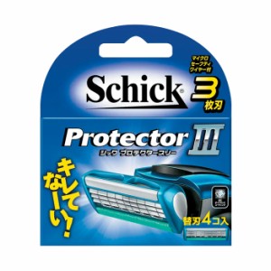 【ゆうパケット配送対象】Schick シック プロテクタースリー 替刃(4個入)(剃刀 かみそり 髭剃り ひげそり)(ポスト投函 追跡ありメール・