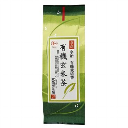 童仙房茶舗 有機玄米茶 120g【マクロビ/ベジタリアン/自然食品/美容/ヘルシー食材】