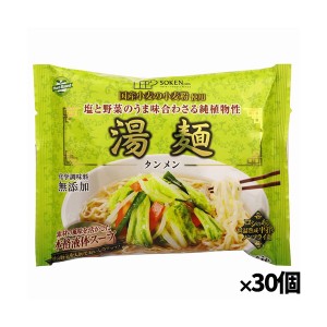 【創健社】湯麺(タンメン) 112g x30個(国産小麦 平打ちノンフライ麺 生麺感覚 化学調味料不使用)