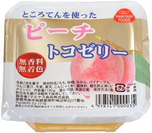 マルヤス食品 フルーツトコゼリー・ピーチ 130g【マクロビ/ベジタリアン/自然食品/美容/ヘルシー食材】